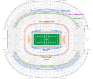 AT&T Stadium seating plan