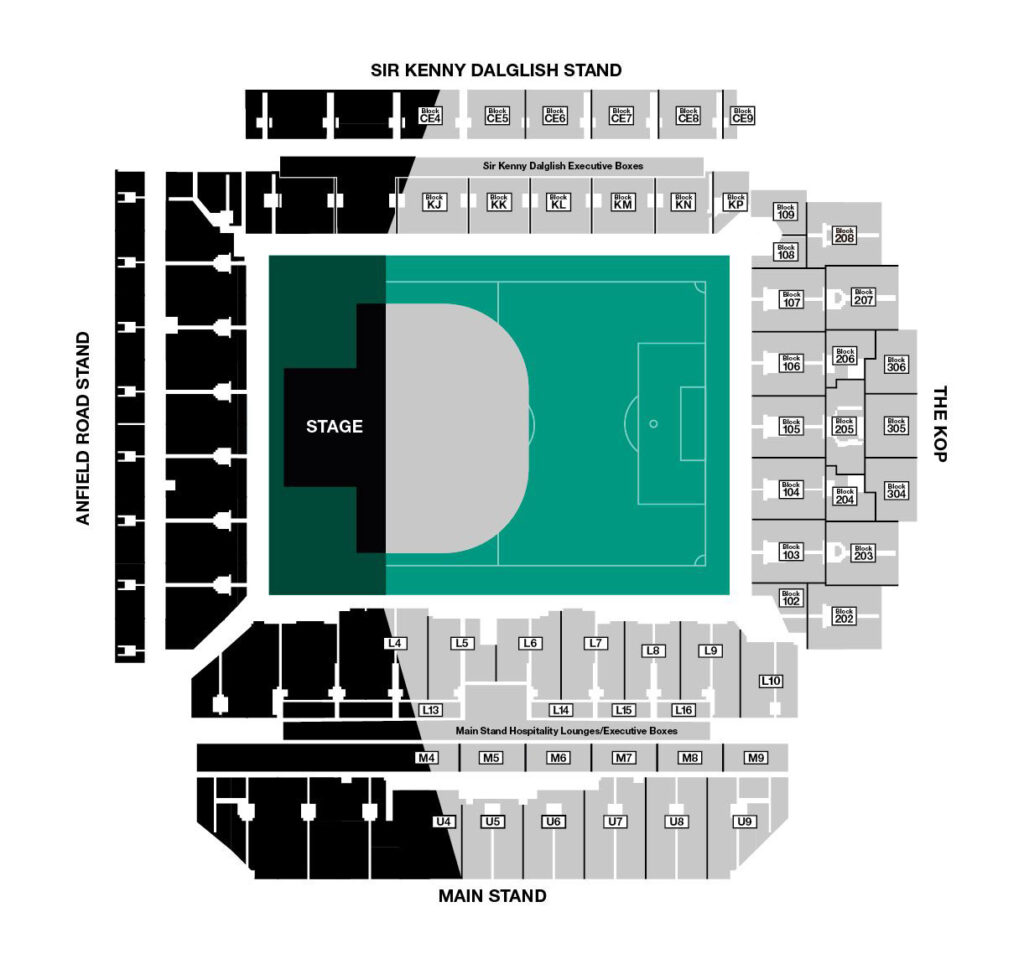 Anfield Seat Plan - Seating plans of Sport arenas around the World