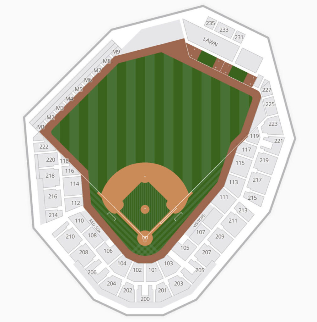 JetBlue Park Seating Plan Seating plans of Sport arenas around the World