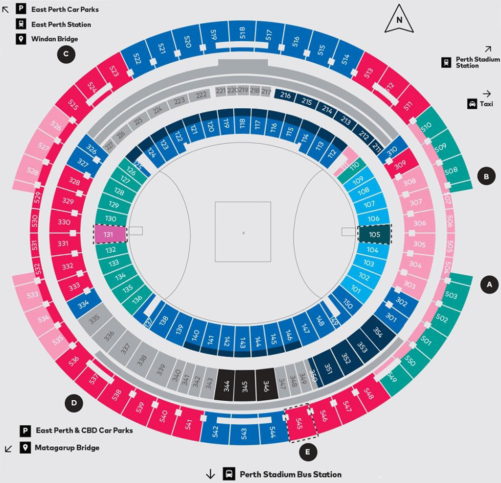 Perth Stadium seating plan