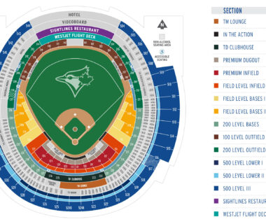 Rogers Centre seating plan