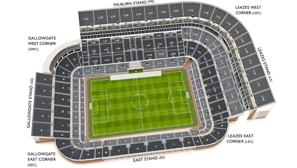 St James’ Park Seating Plan - Seating Plans Of Sport Arenas Around The ...