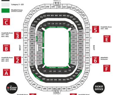 Twickenham Stadium seating plan