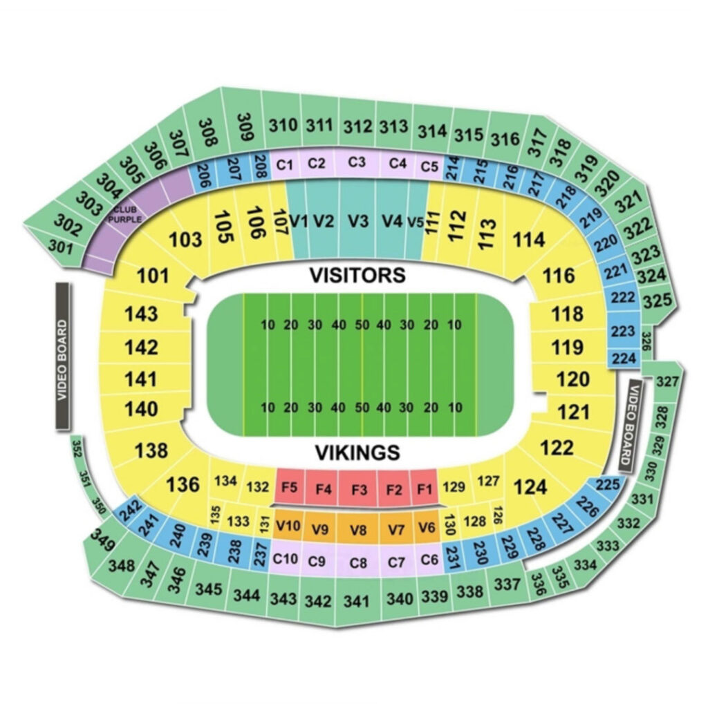 U.S. Bank Stadium Seating Plan Seating plans of Sport arenas around
