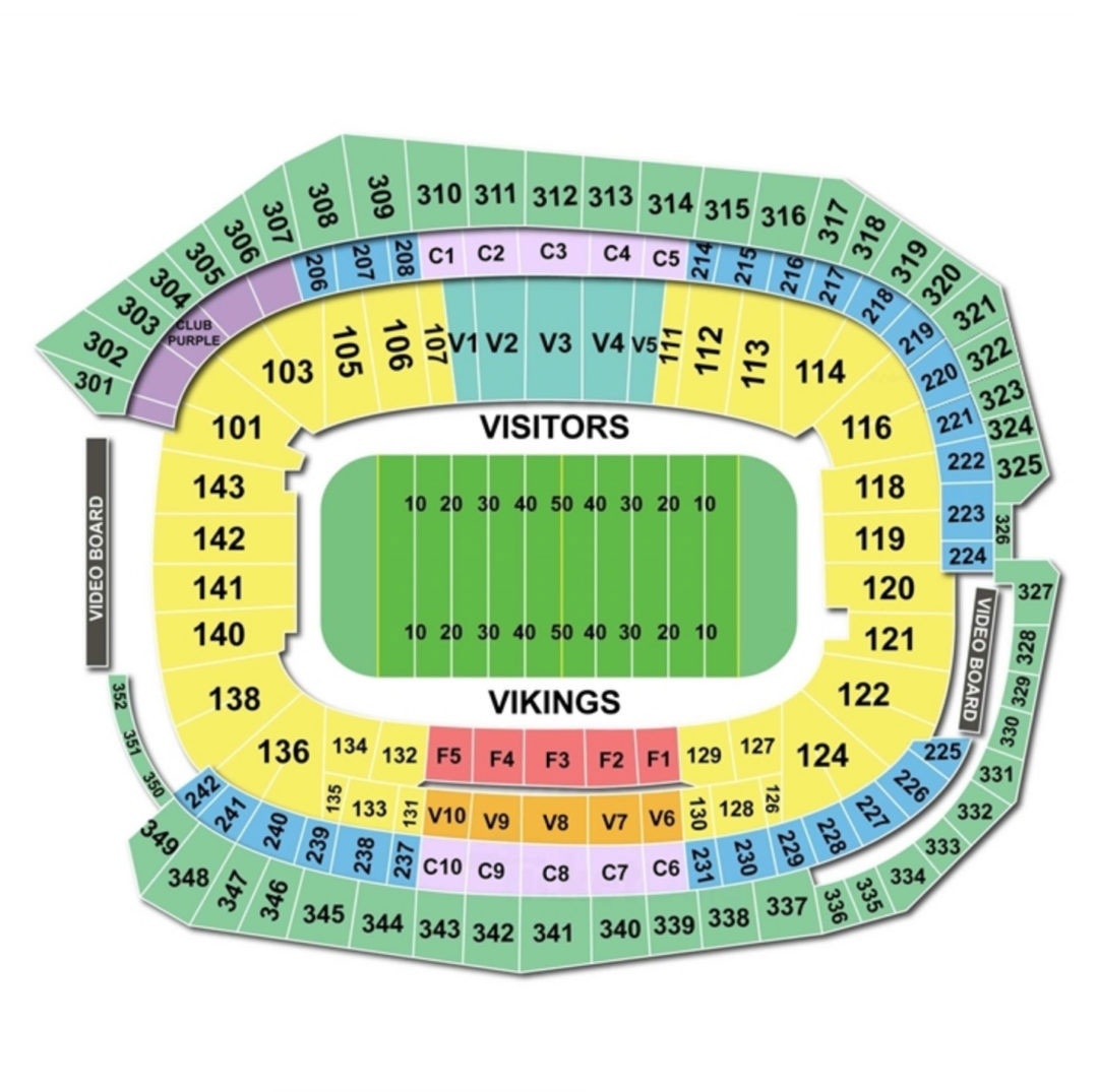 U.S. Bank Stadium seating plan