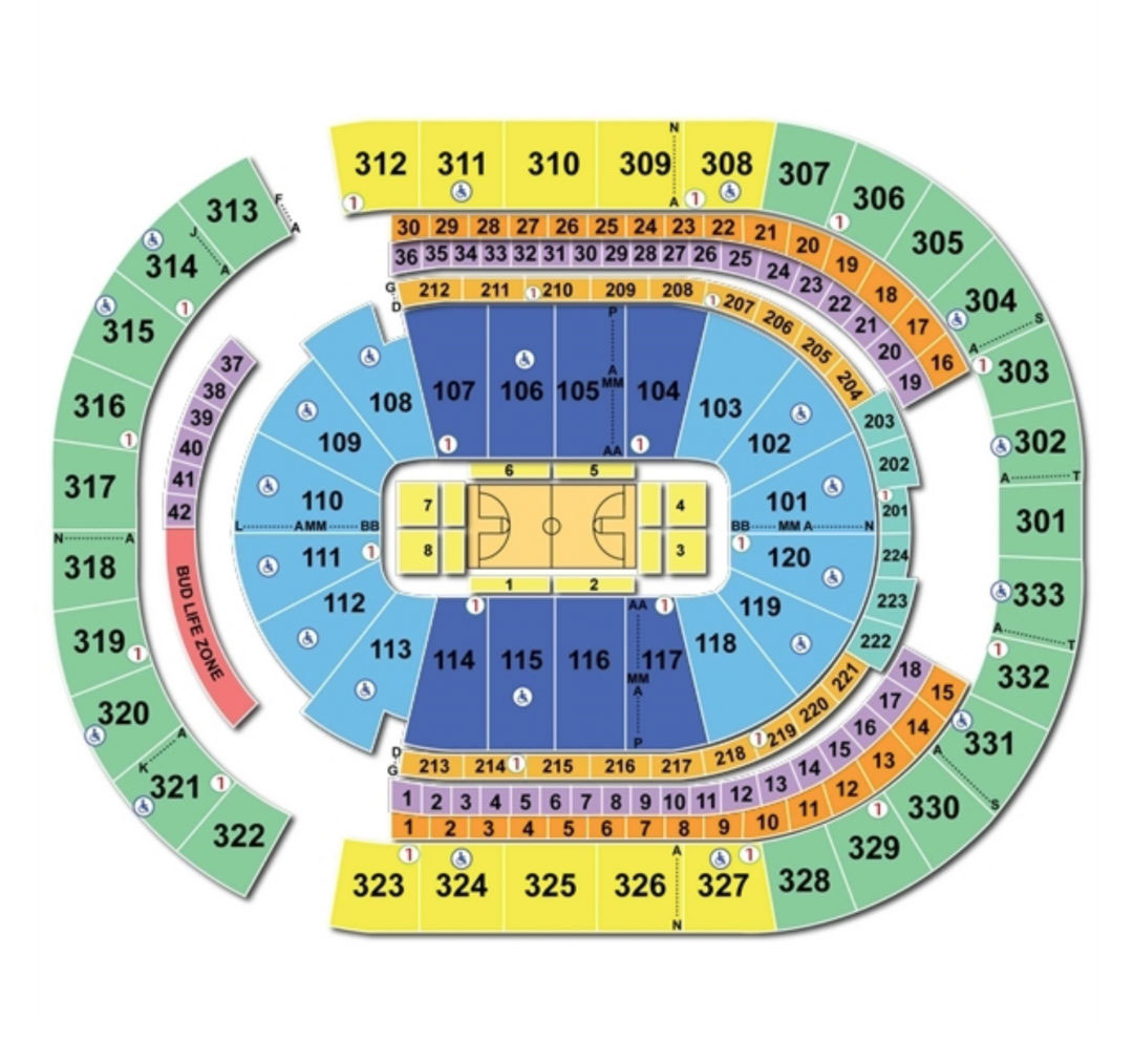 Bridgestone Arena seating plan