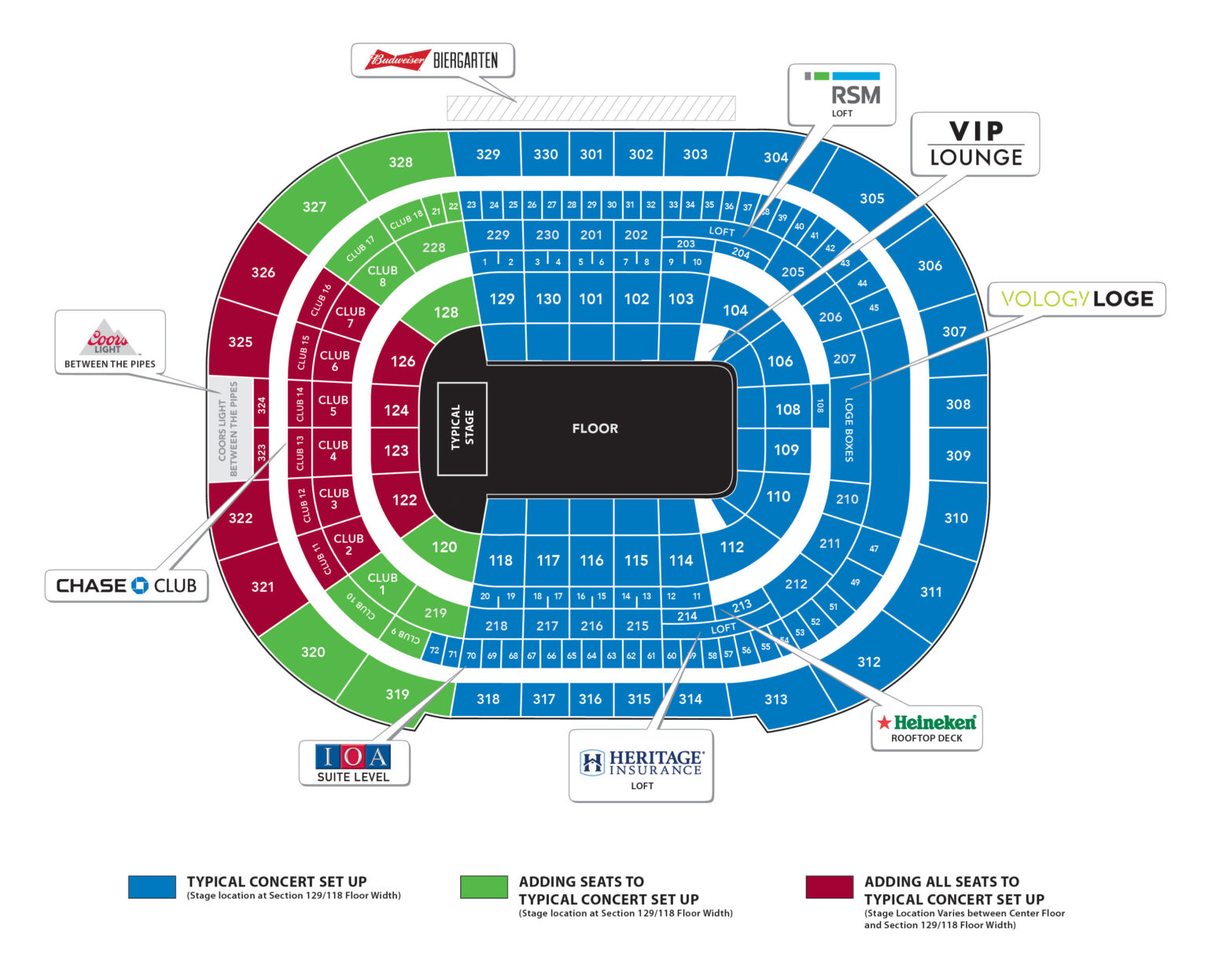 Amalie Arena Seating Plan - Seating plans of Sport arenas around the World