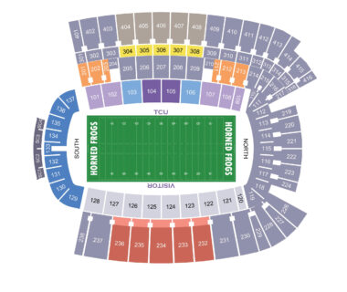 Amon G. Carter Stadium seating plan