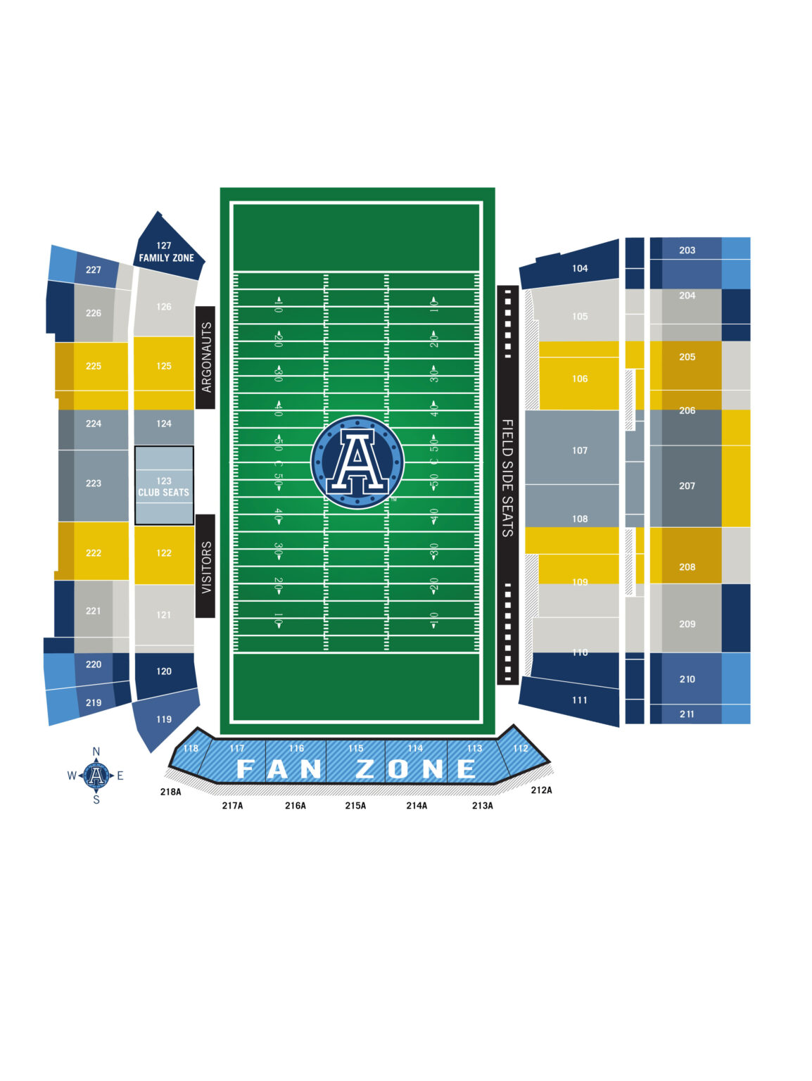 BMO Field Seating Plan Seating plans of Sport arenas around the World