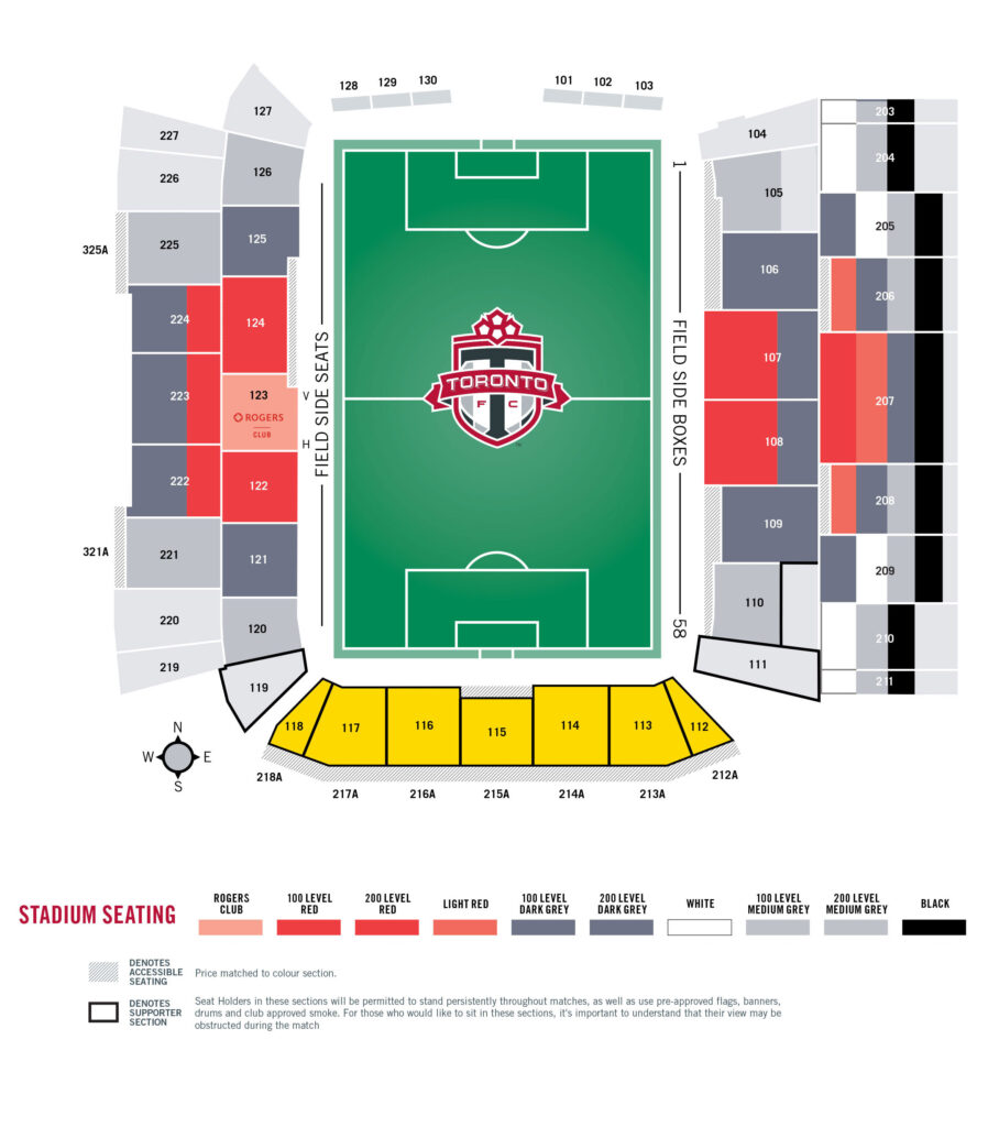 BMO Field Seating Plan Seating plans of Sport arenas around the World