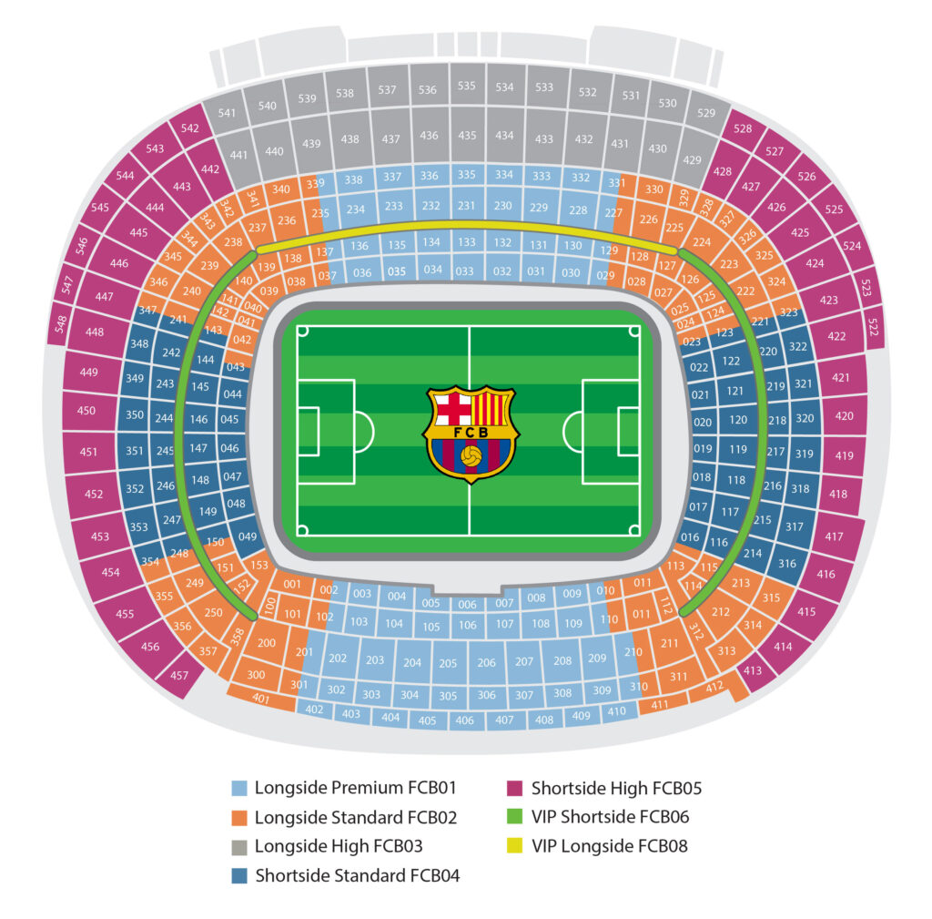 Camp Nou Seating Plan Seating plans of Sport arenas around the World