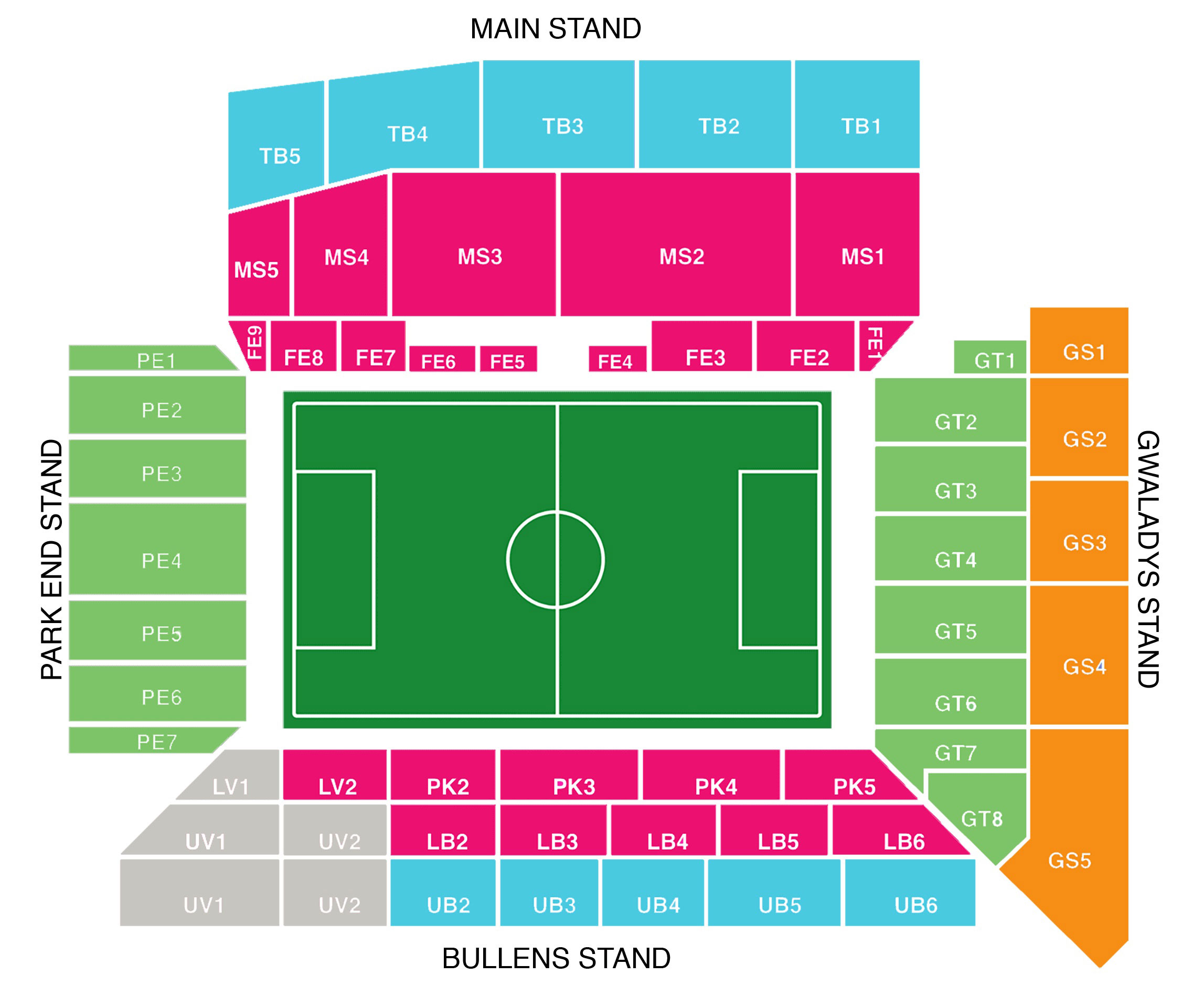 Goodison Park seating plan