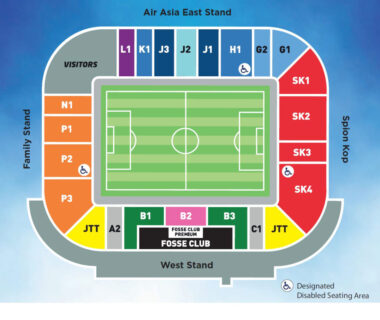 King Power Stadium seating plan
