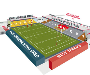 Kingsholm Stadium seating plan