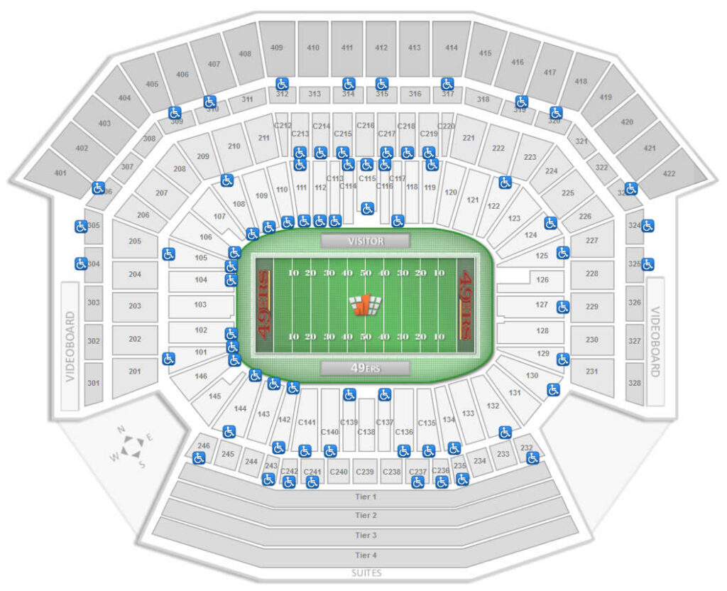 Levi’s Stadium Seating Plan Seating plans of Sport arenas around the