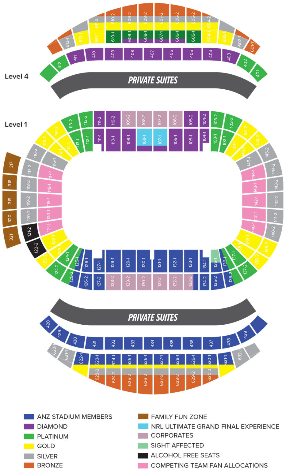 Stadium Australia Seating Plan Seating plans of Sport arenas around