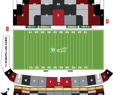 TD Place Arena seating plan