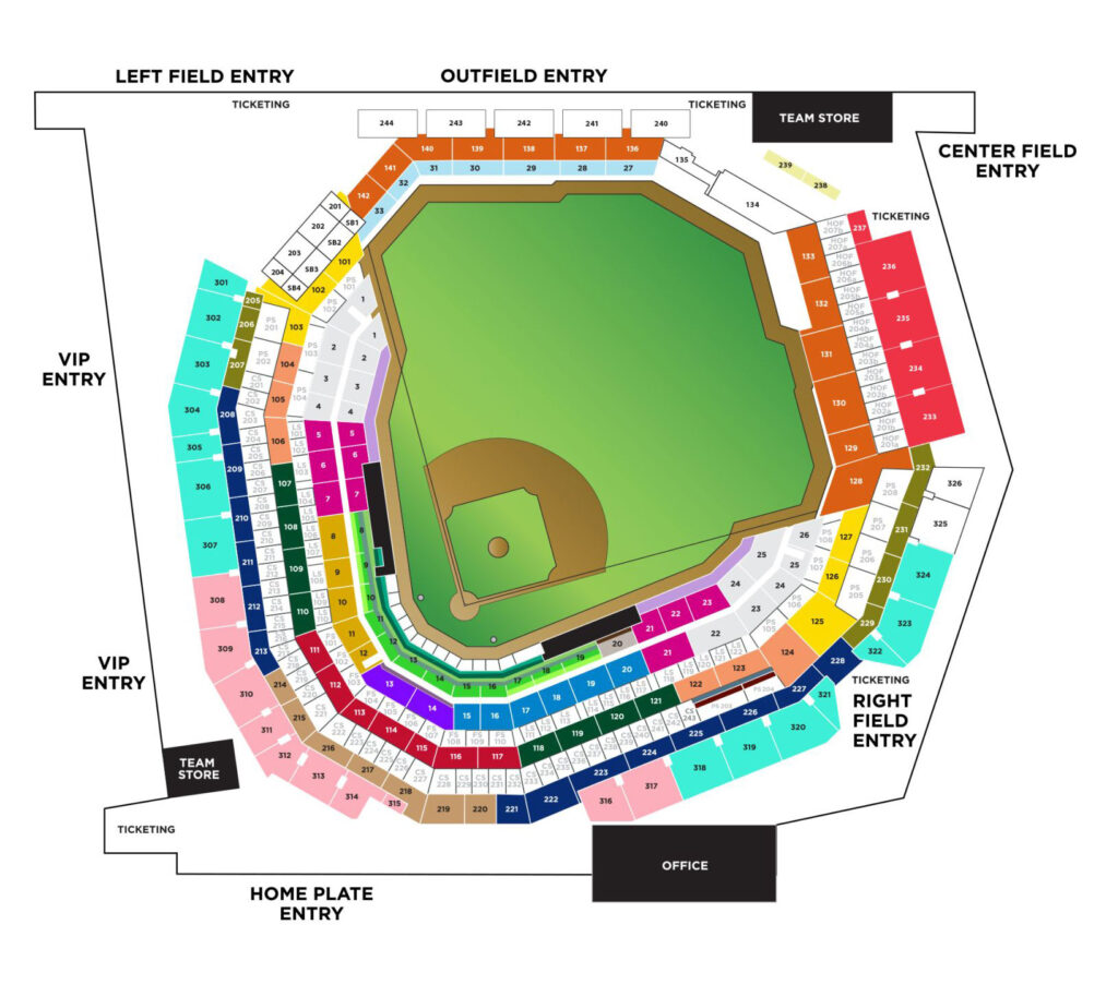 Globe Life Field Seating Map With Rows