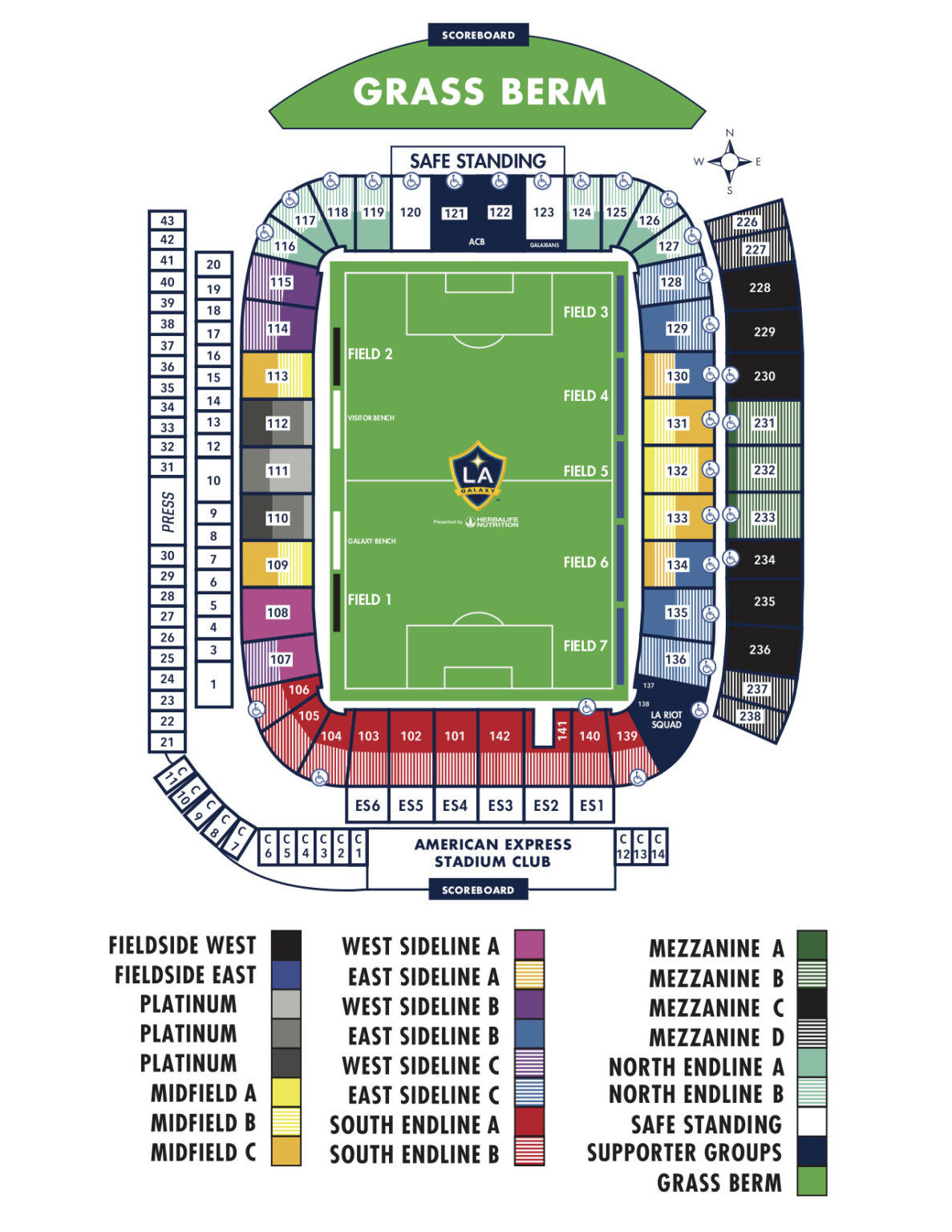 Dignity Health Sports Park Seating Plan Seating plans of Sport arenas