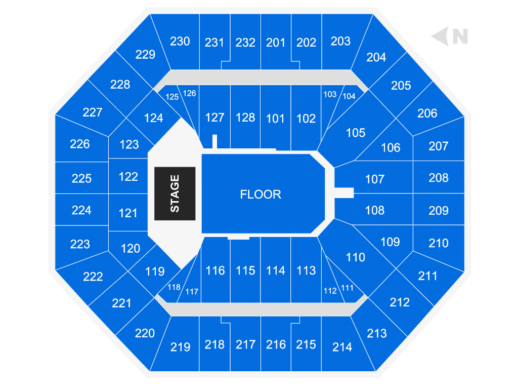 Oakland Arena seating plan