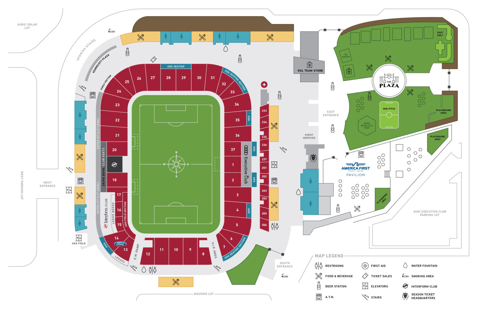 Rio Tinto Stadium Seating Plan Seating plans of Sport arenas around