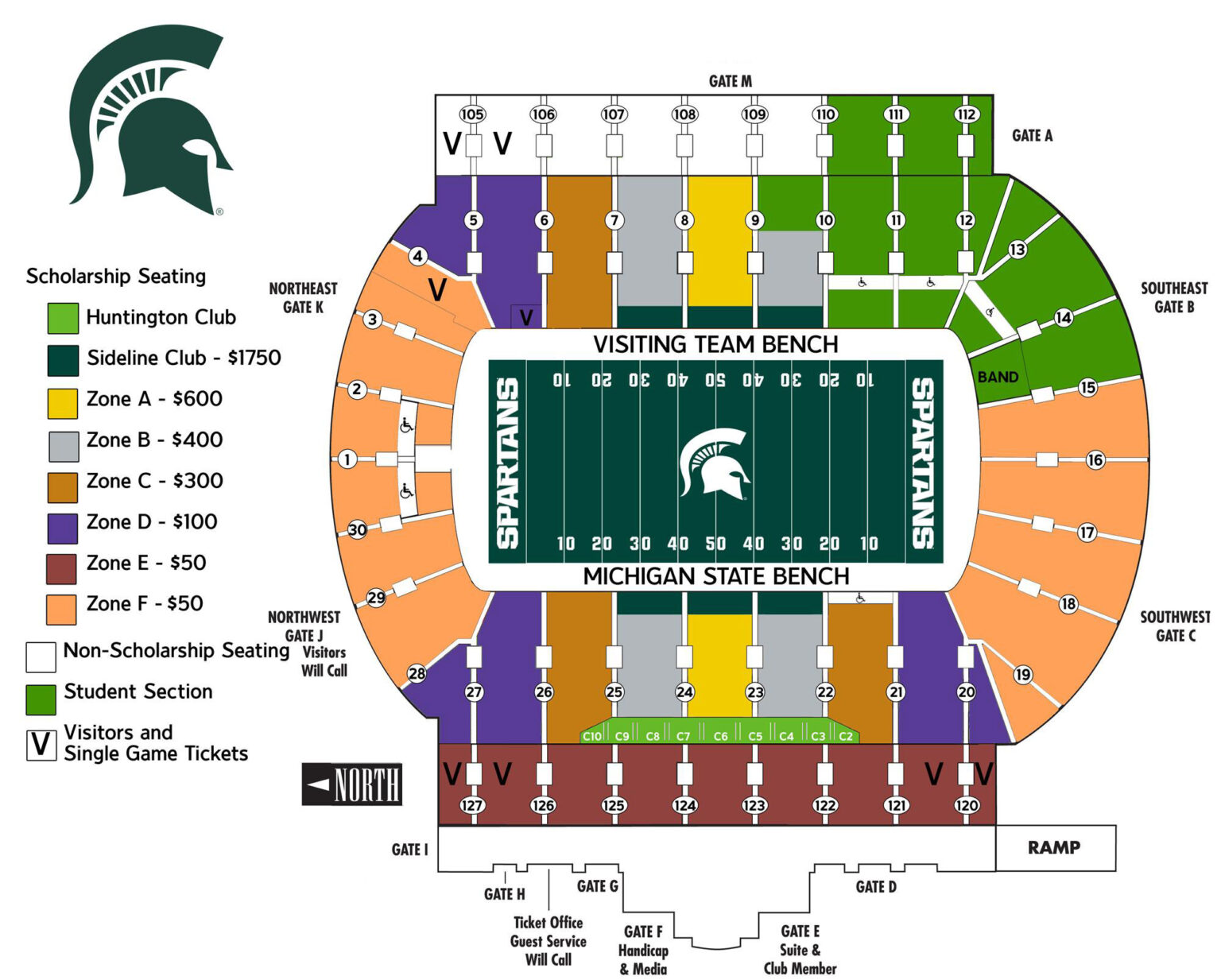 Spartan Stadium Michigan Seating Chart Seating plans of Sport arenas