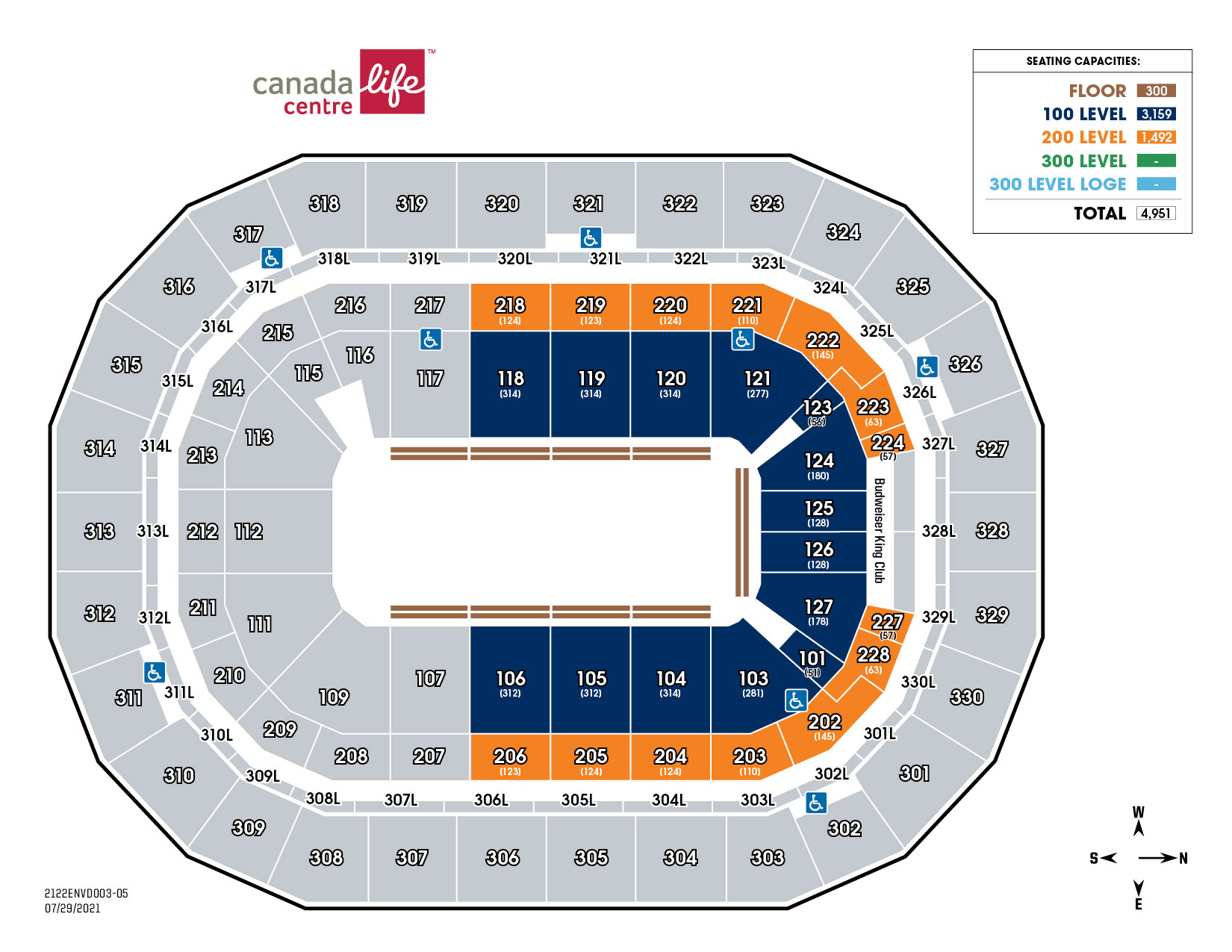 Canada Life Centre seating plan