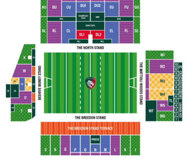 Welford Road Stadium seating plan
