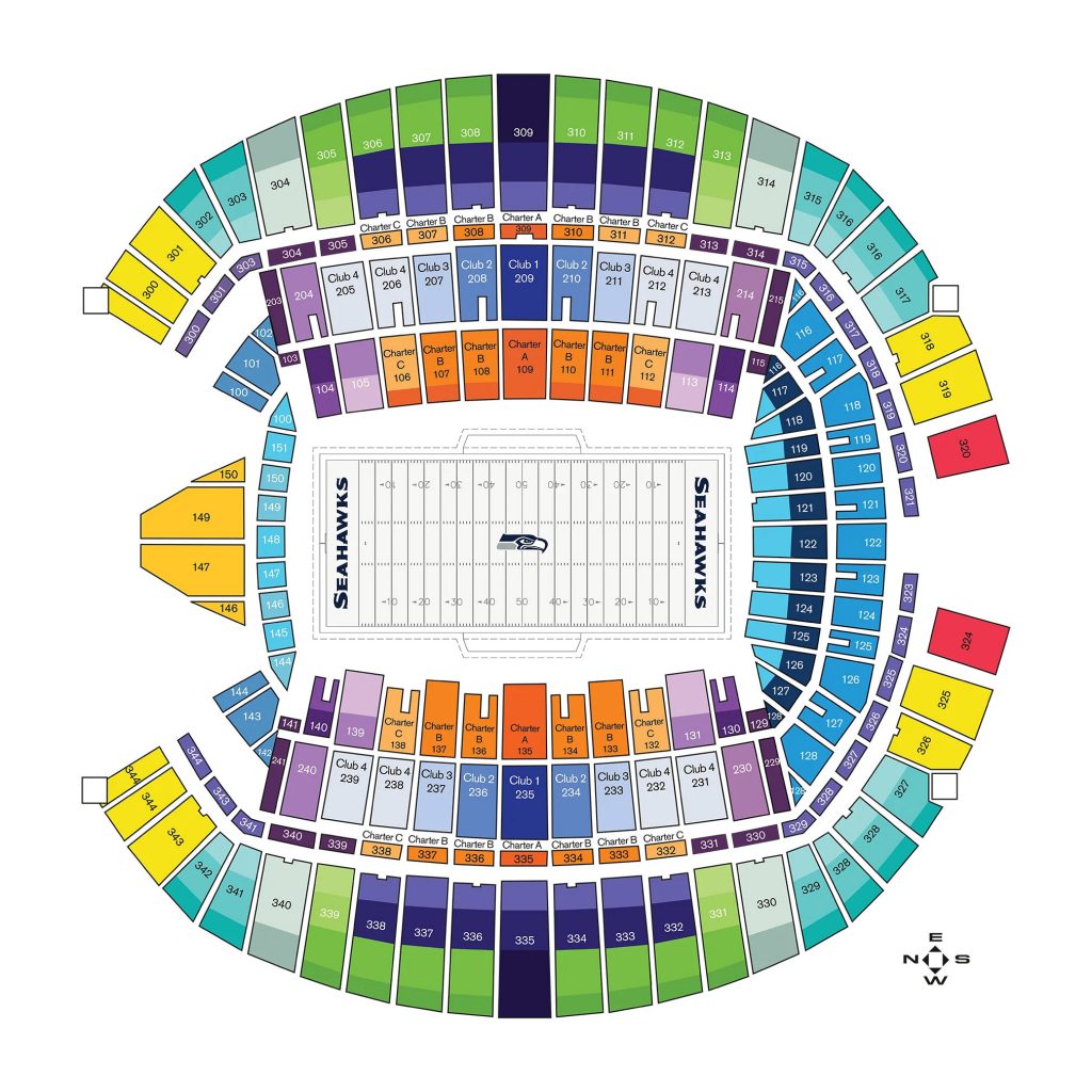 Lumen Field Seating Chart - Seating plans of Sport arenas around the World