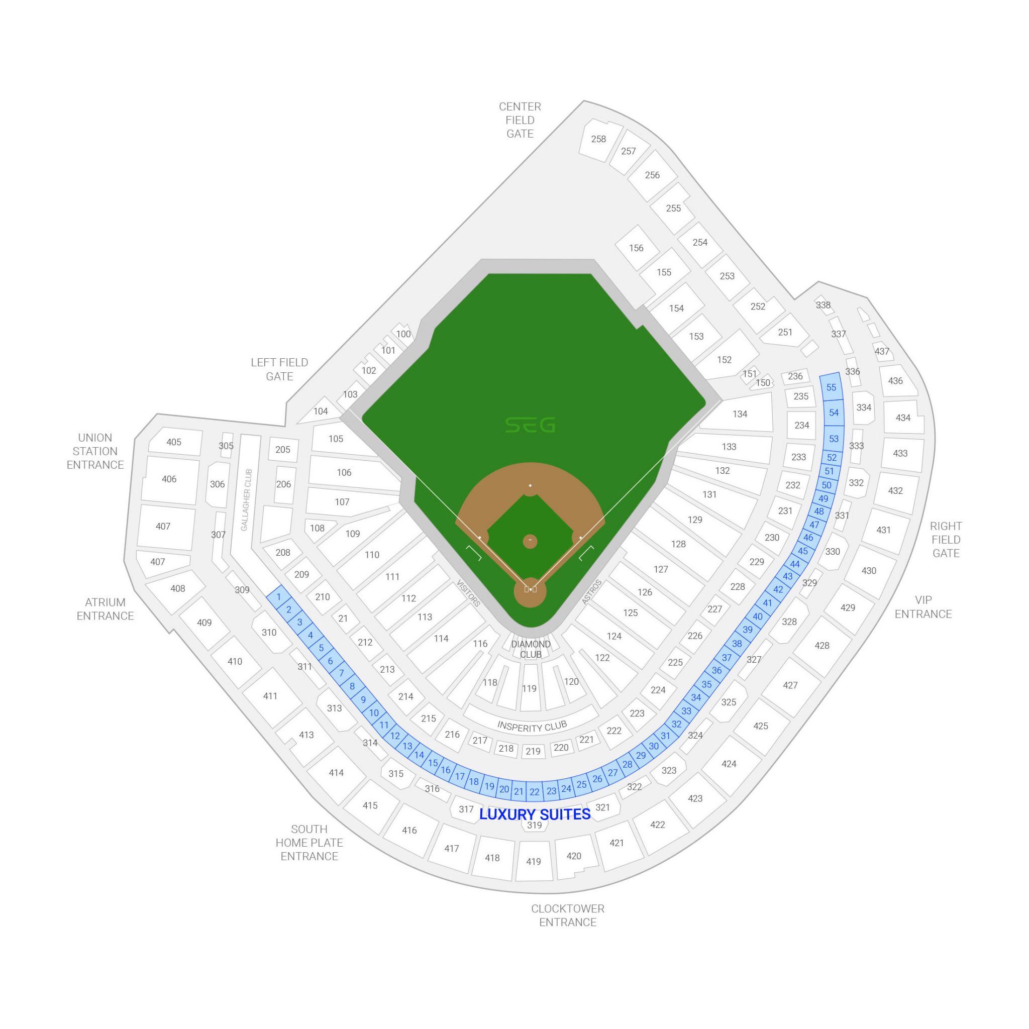 Minute Maid Park Seating Chart Seating Plans Of Sport Arenas Around The World