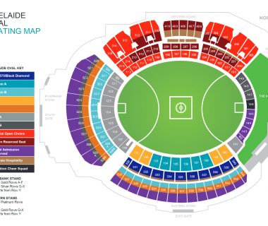 Adelaide Oval seating map
