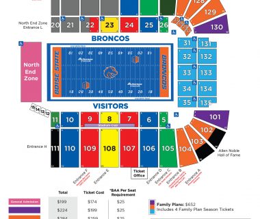 Albertsons Stadium seating plan