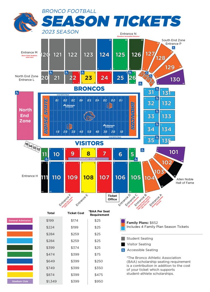 Albertsons Stadium Seating Chart Seating plans of Sport arenas around