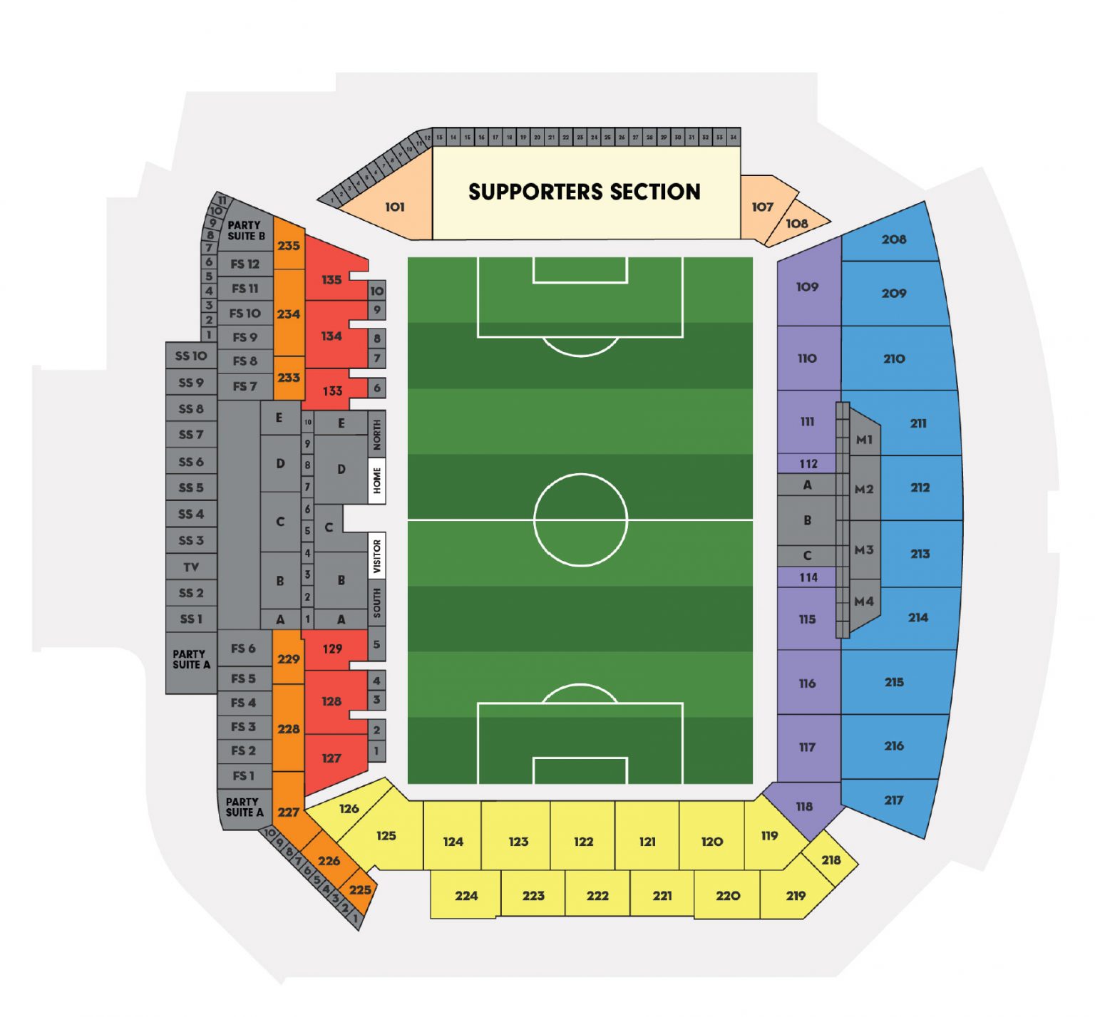 bmo stadium seating chart soccer