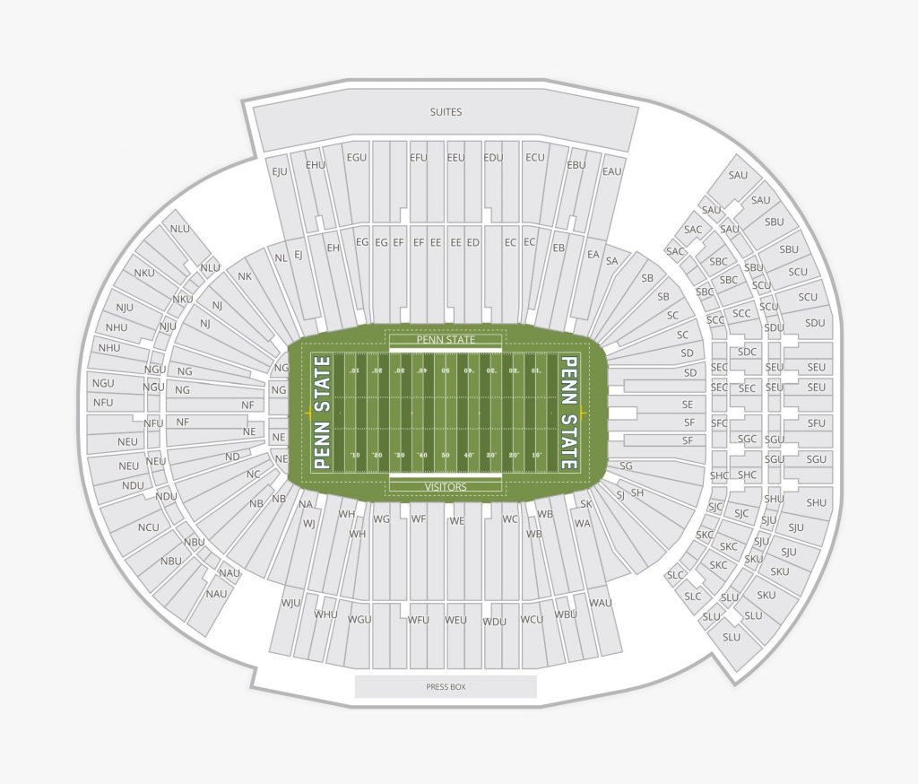 Beaver Stadium Seating Chart - Seating plans of Sport arenas around the