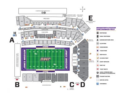 Bridgeforth Stadium seating plan