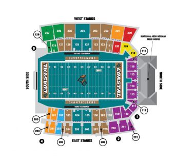 Brooks Stadium seating plan