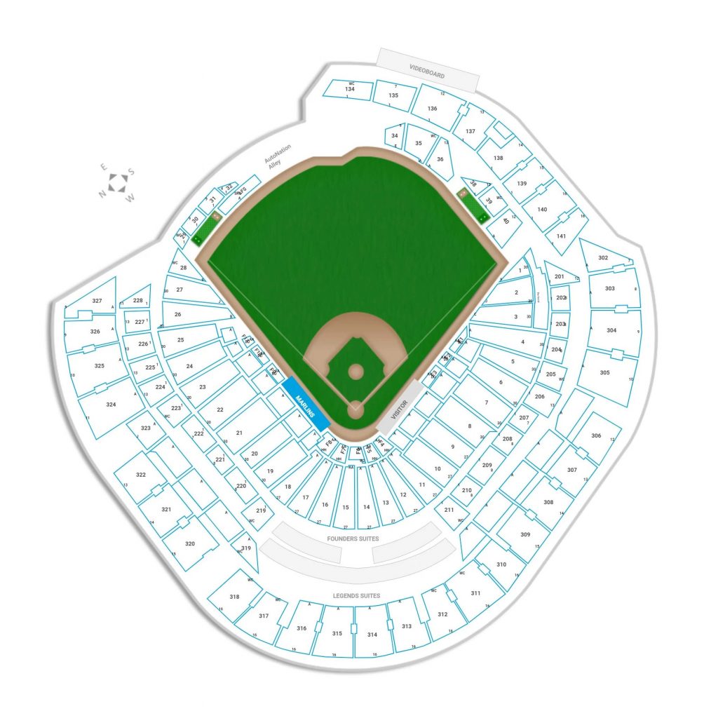 LoanDepot Park Seating Chart Seating plans of Sport arenas around the